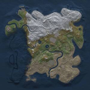 Thumbnail Rust Map: Procedural Map, Size: 3750, Seed: 1185411338, 15 Monuments