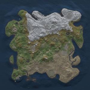Thumbnail Rust Map: Procedural Map, Size: 3750, Seed: 1185411338, 17 Monuments