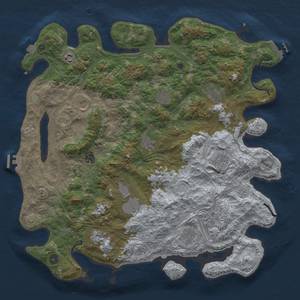 Thumbnail Rust Map: Procedural Map, Size: 4500, Seed: 444811975, 19 Monuments