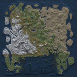 Thumbnail Rust Map: Procedural Map, Size: 6000, Seed: 19686, 17 Monuments