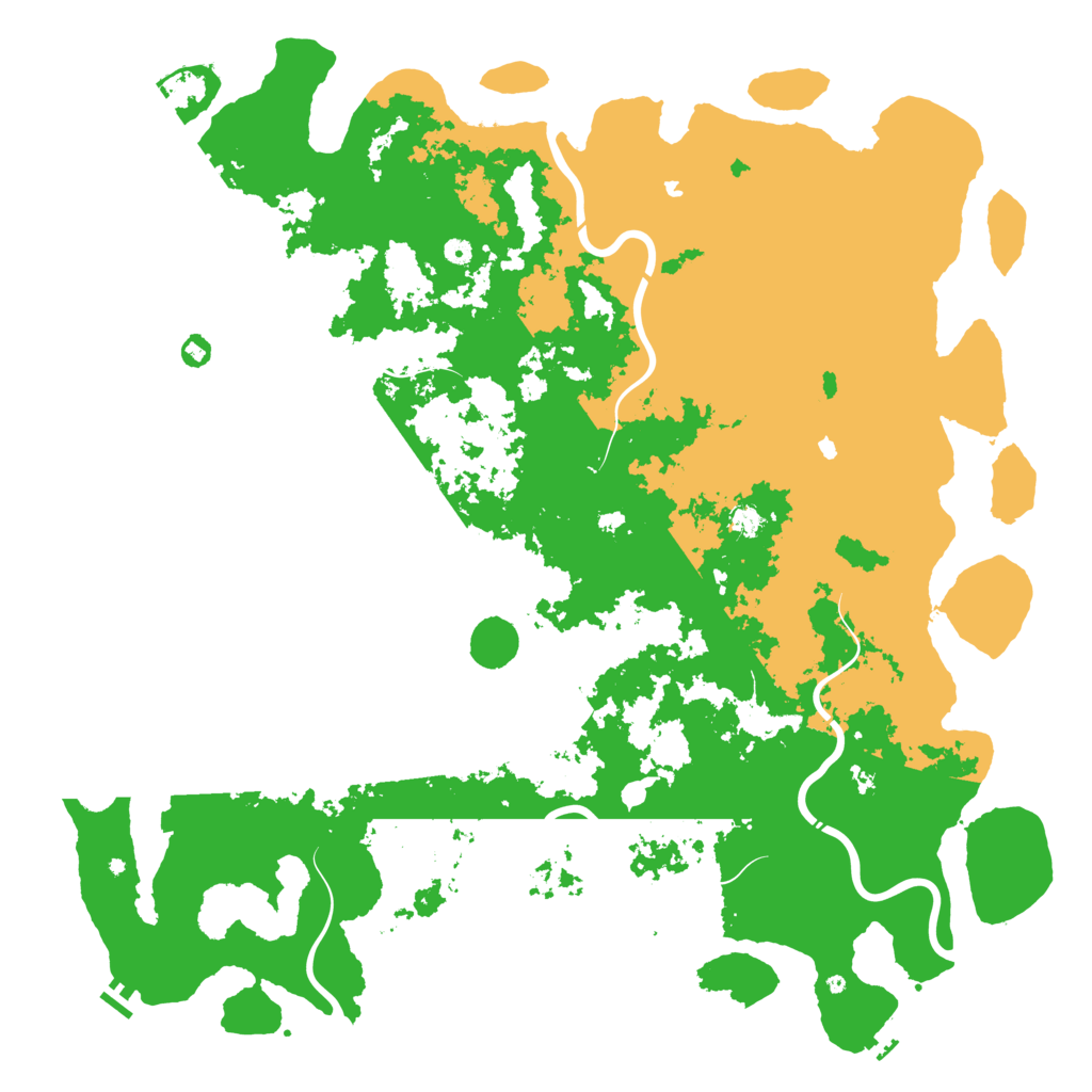 Biome Rust Map: Procedural Map, Size: 6000, Seed: 19686