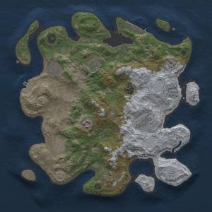 Thumbnail Rust Map: Procedural Map, Size: 3400, Seed: 203632376, 16 Monuments