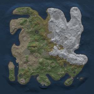 Thumbnail Rust Map: Procedural Map, Size: 3500, Seed: 1349989206, 16 Monuments