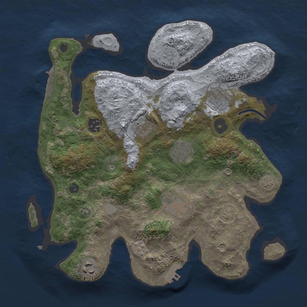 Rust Map: Procedural Map, Size: 3222, Seed: 4090, 15 Monuments