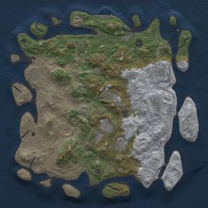 Thumbnail Rust Map: Procedural Map, Size: 4250, Seed: 2130927728, 17 Monuments