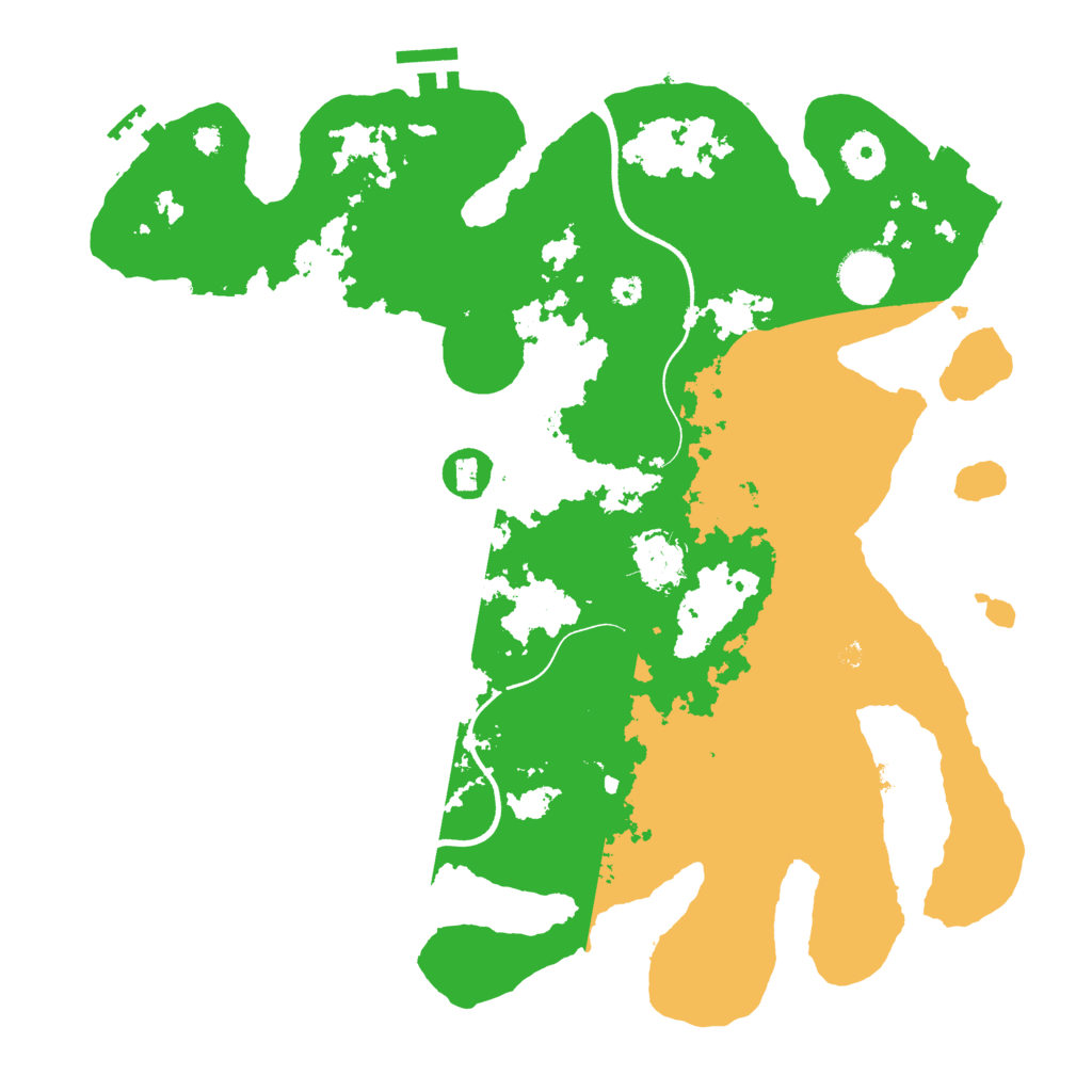 Biome Rust Map: Procedural Map, Size: 3600, Seed: 10801