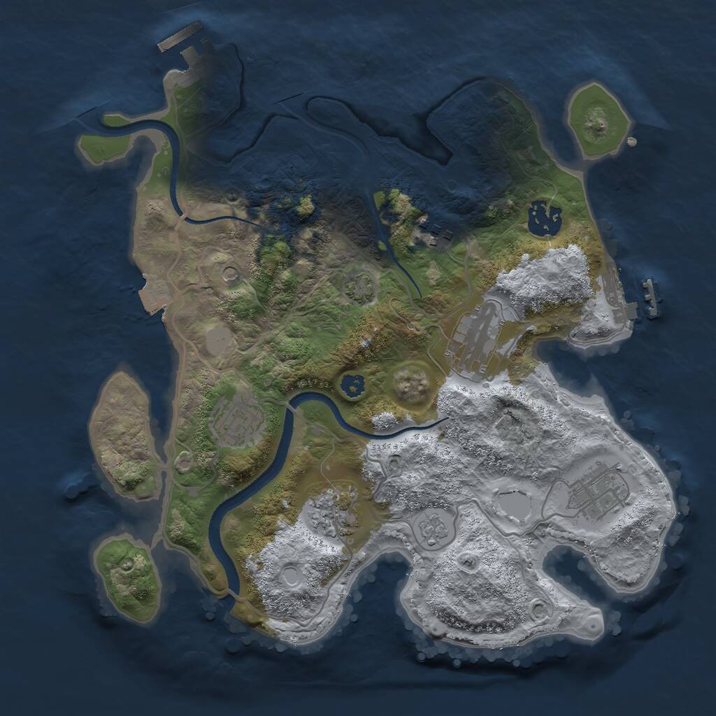 Rust Map: Procedural Map, Size: 3000, Seed: 20221504, 12 Monuments