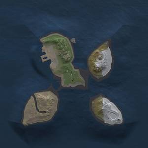 Thumbnail Rust Map: Procedural Map, Size: 1400, Seed: 2017288960, 4 Monuments