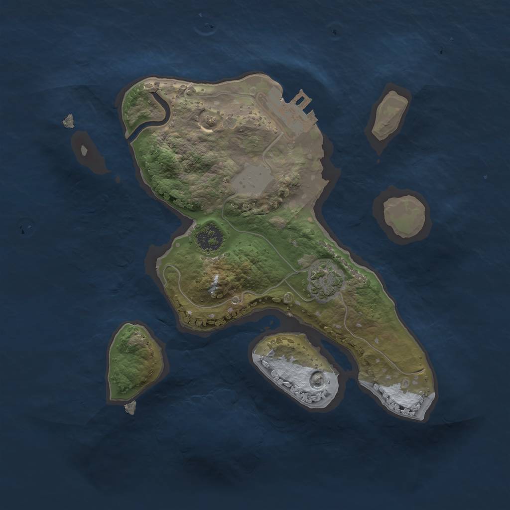 Rust Map: Procedural Map, Size: 2000, Seed: 630328669, 5 Monuments