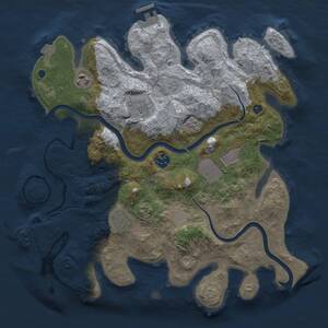 Thumbnail Rust Map: Procedural Map, Size: 3500, Seed: 976219739, 12 Monuments