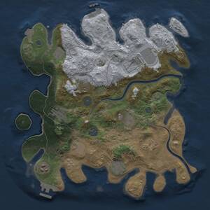 Thumbnail Rust Map: Procedural Map, Size: 3500, Seed: 976219739, 18 Monuments
