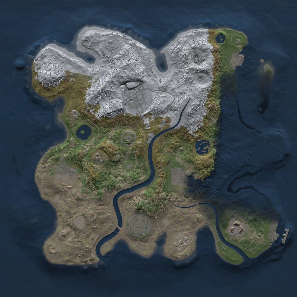 Rust Map: Procedural Map, Size: 3000, Seed: 170086308, 13 Monuments