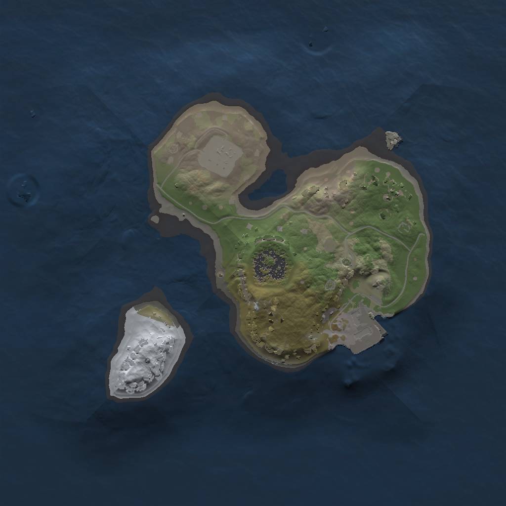 Rust Map: Procedural Map, Size: 1500, Seed: 1181220096, 3 Monuments