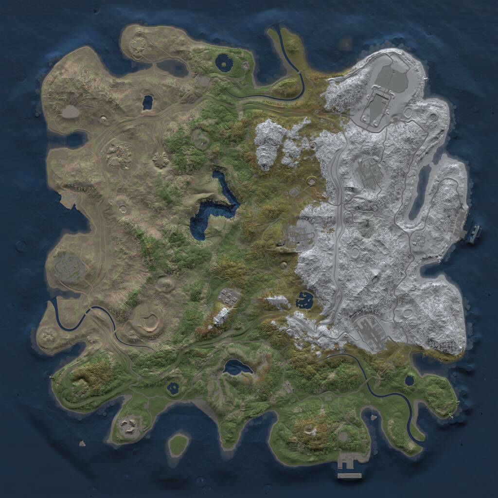 Rust Map: Procedural Map, Size: 4250, Seed: 1564507507, 16 Monuments