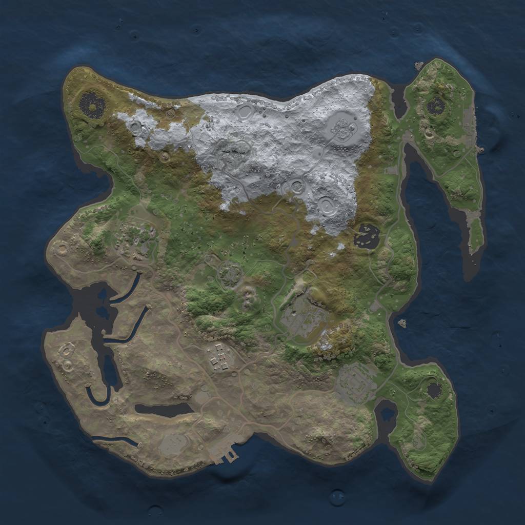 Rust Map: Procedural Map, Size: 3000, Seed: 2902, 13 Monuments