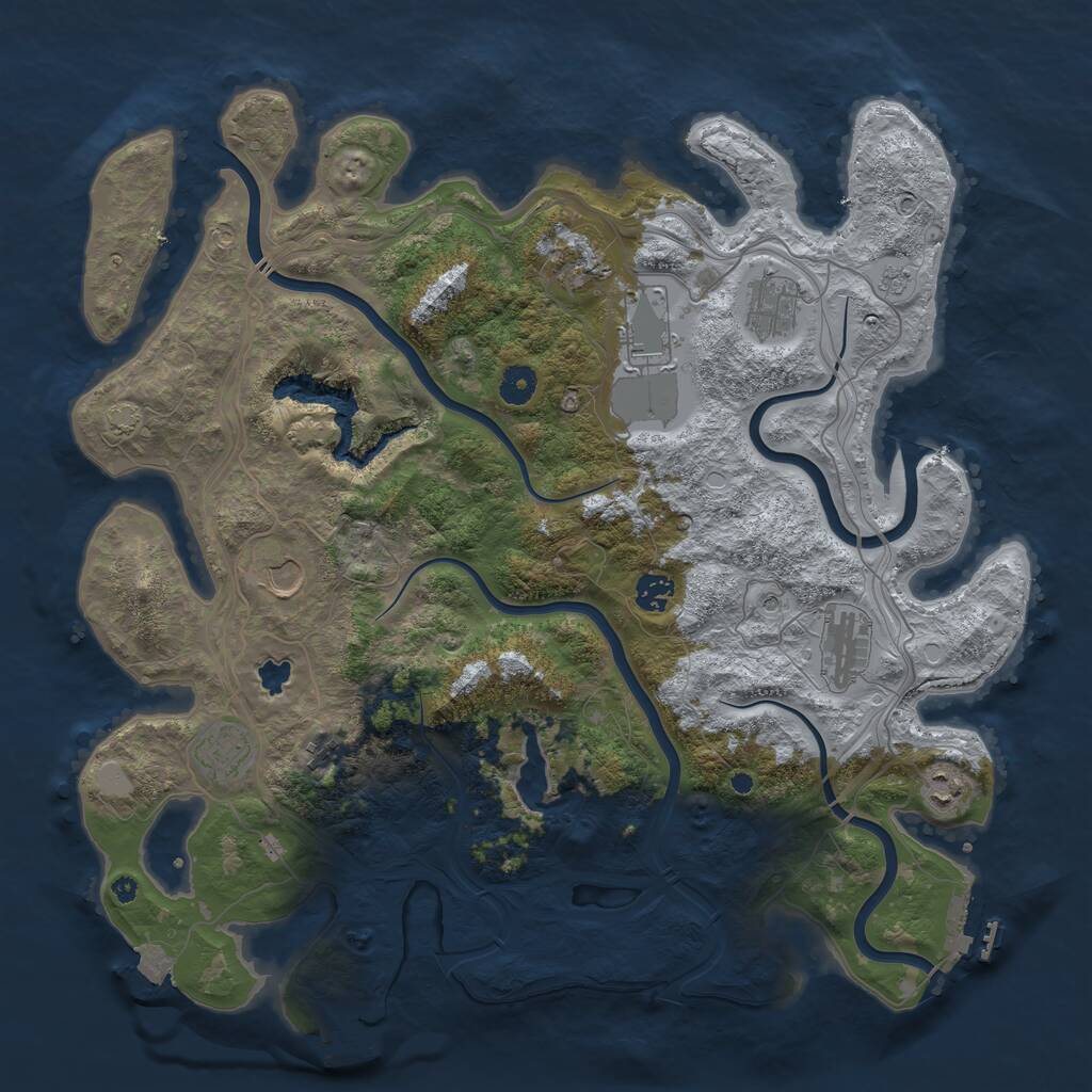 Rust Map: Procedural Map, Size: 4250, Seed: 448125075, 15 Monuments
