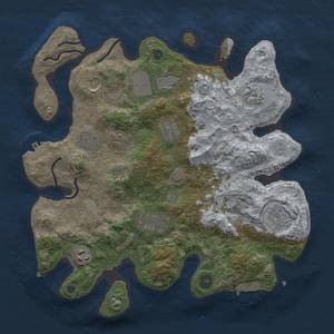 Thumbnail Rust Map: Procedural Map, Size: 3500, Seed: 1308339401, 16 Monuments