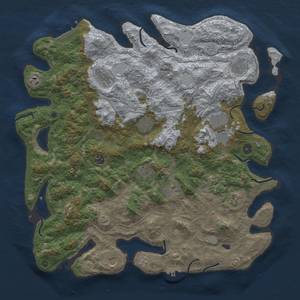 Rust Map: Procedural Map, Size: 4500, Seed: 812281676, 19 Monuments