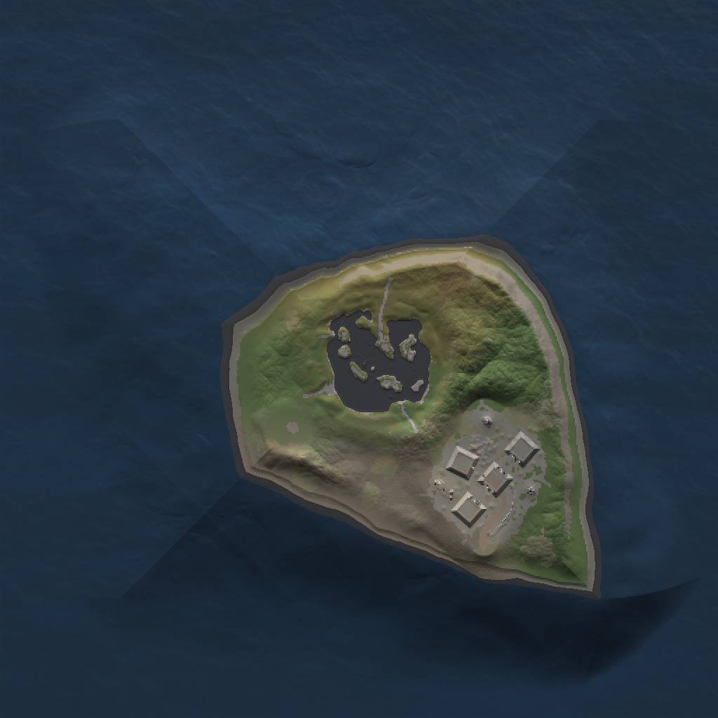 Rust Map: Barren, Size: 1000, Seed: 1404201559, 4 Monuments