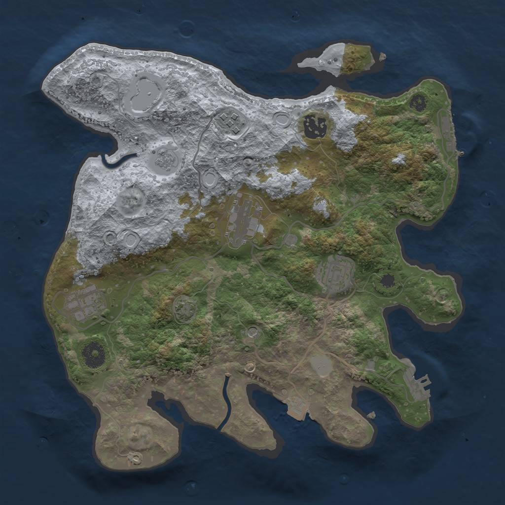 Rust Map: Procedural Map, Size: 3100, Seed: 51218, 13 Monuments