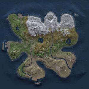 Thumbnail Rust Map: Procedural Map, Size: 2500, Seed: 1515554868, 7 Monuments