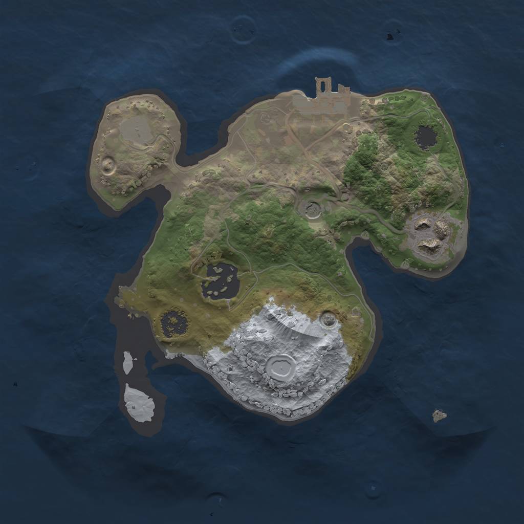 Rust Map: Procedural Map, Size: 2000, Seed: 17814, 7 Monuments