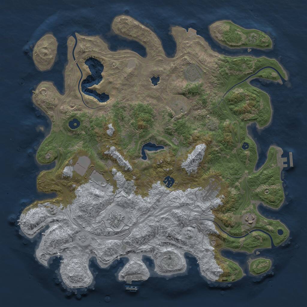 Rust Map: Procedural Map, Size: 4250, Seed: 560079, 14 Monuments