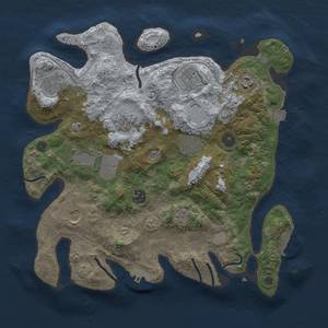 Thumbnail Rust Map: Procedural Map, Size: 3500, Seed: 50100, 17 Monuments