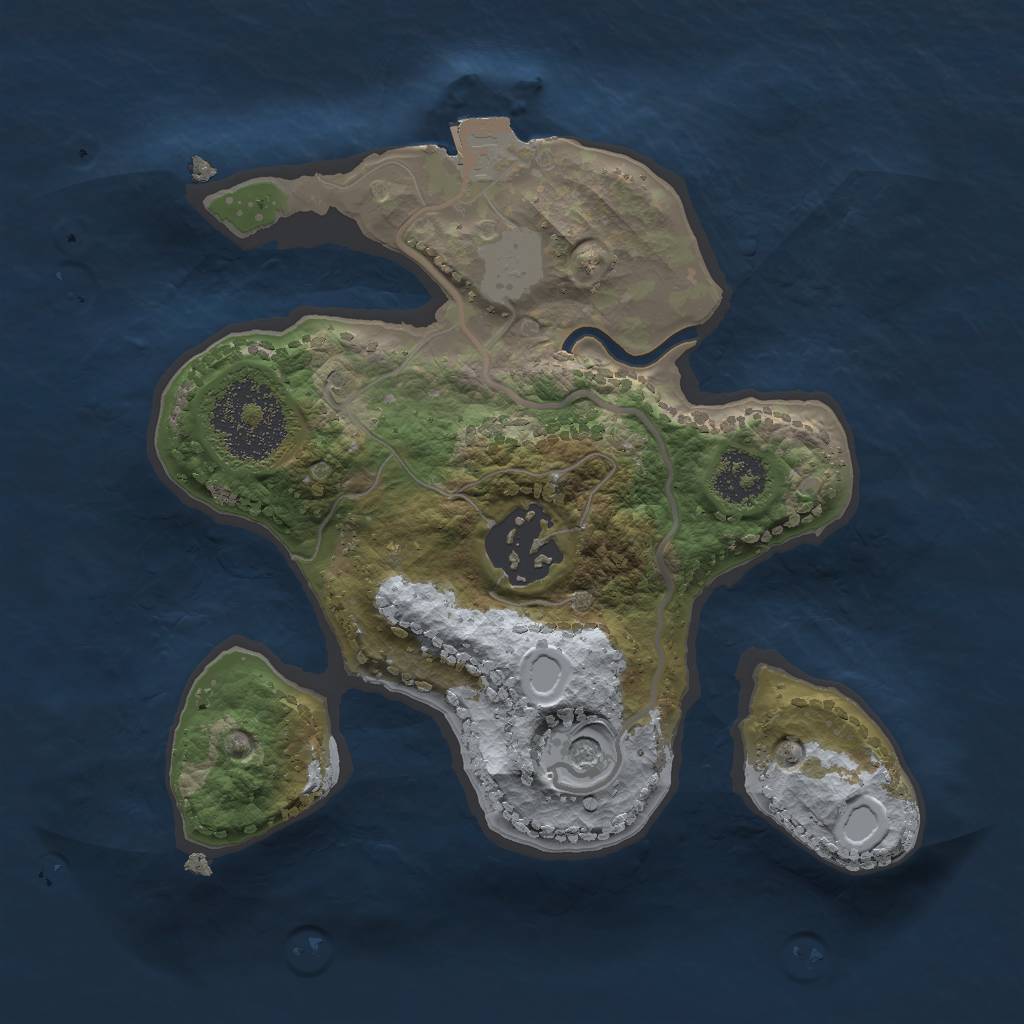 Rust Map: Procedural Map, Size: 2000, Seed: 87724266, 5 Monuments