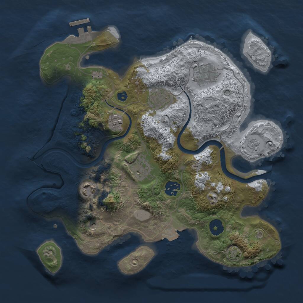 Rust Map: Procedural Map, Size: 3000, Seed: 11988, 11 Monuments