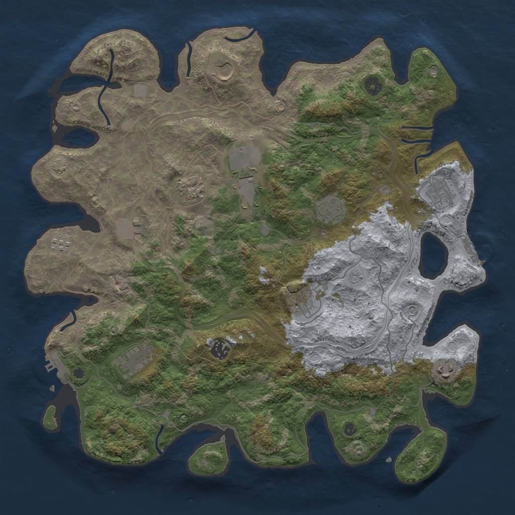 Rust Map: Procedural Map, Size: 4250, Seed: 2087240226, 19 Monuments