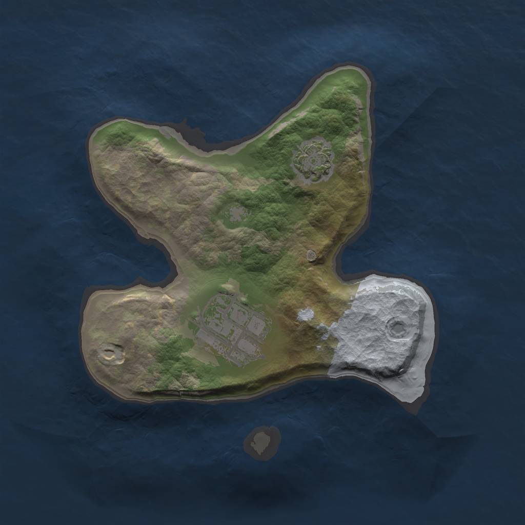 Rust Map: Barren, Size: 1800, Seed: 1587125, 4 Monuments