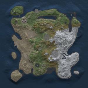 Thumbnail Rust Map: Procedural Map, Size: 3000, Seed: 242141242, 13 Monuments