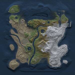 Thumbnail Rust Map: Procedural Map, Size: 3000, Seed: 242141242, 11 Monuments