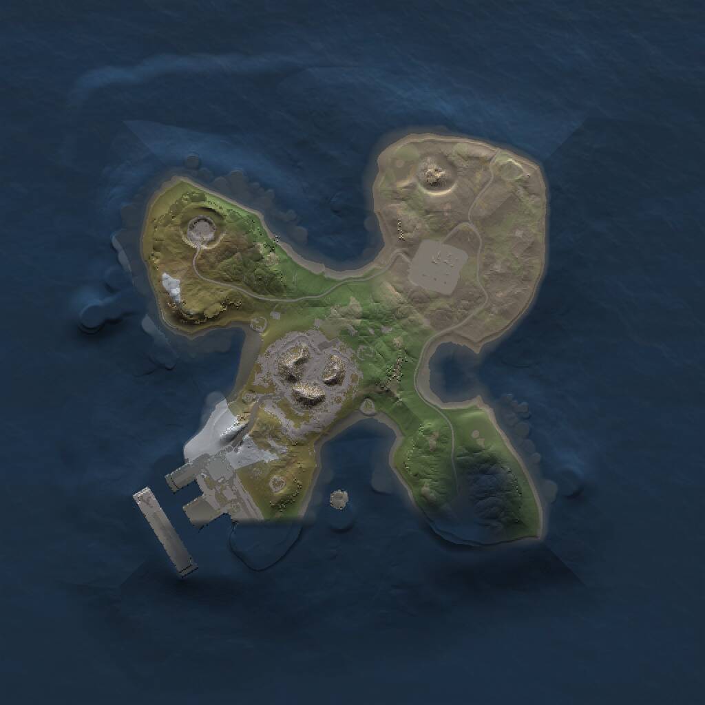 Rust Map: Procedural Map, Size: 1500, Seed: 13213, 3 Monuments