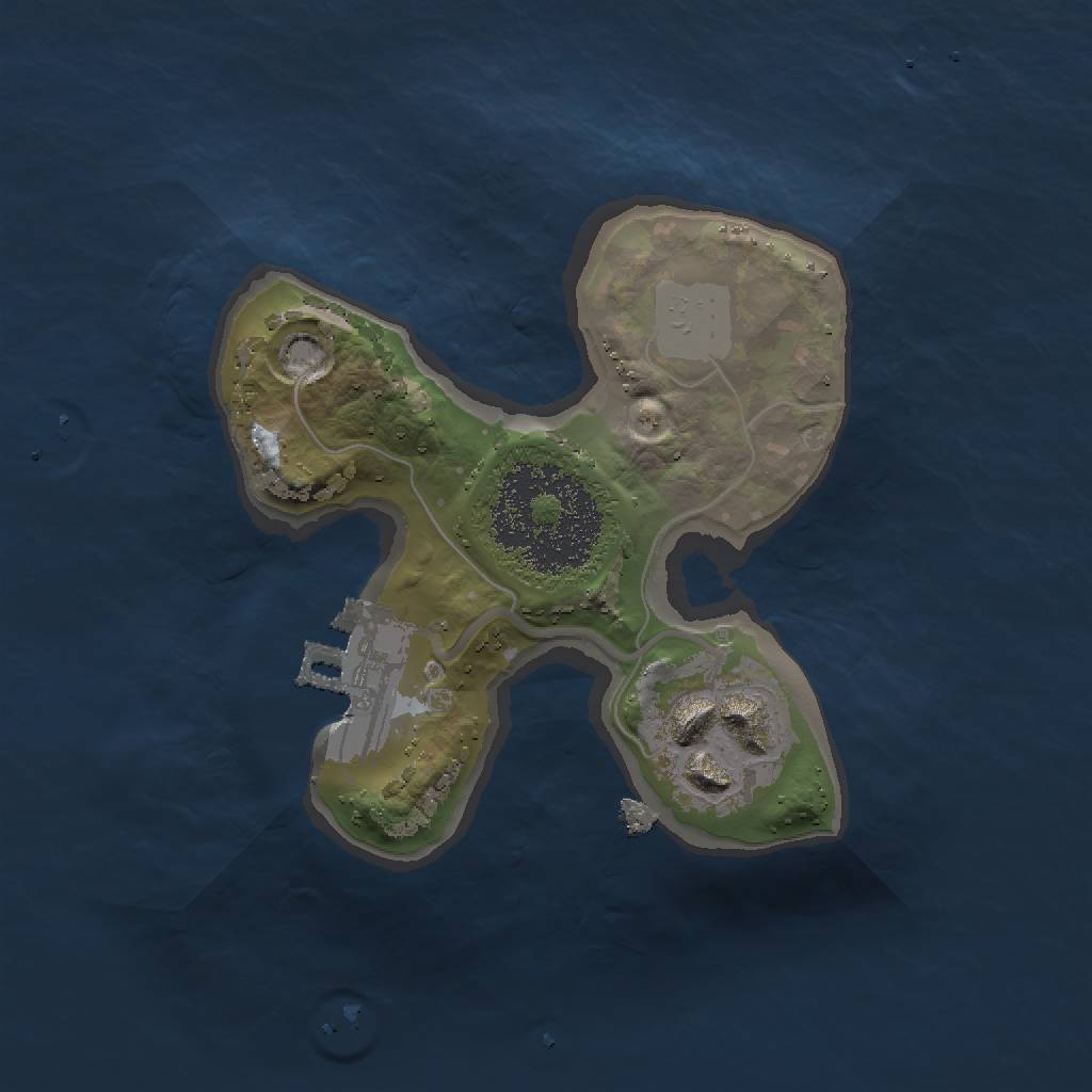 Rust Map: Procedural Map, Size: 1500, Seed: 13213, 5 Monuments