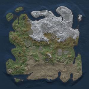 Thumbnail Rust Map: Procedural Map, Size: 3800, Seed: 18008, 18 Monuments