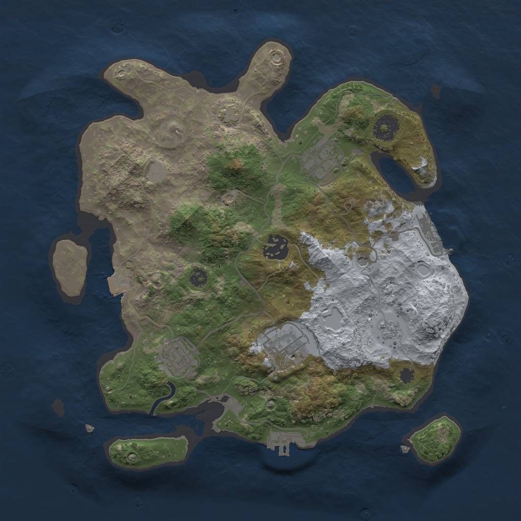 Rust Map: Procedural Map, Size: 3000, Seed: 84120894, 12 Monuments