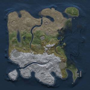Thumbnail Rust Map: Procedural Map, Size: 3200, Seed: 907, 12 Monuments