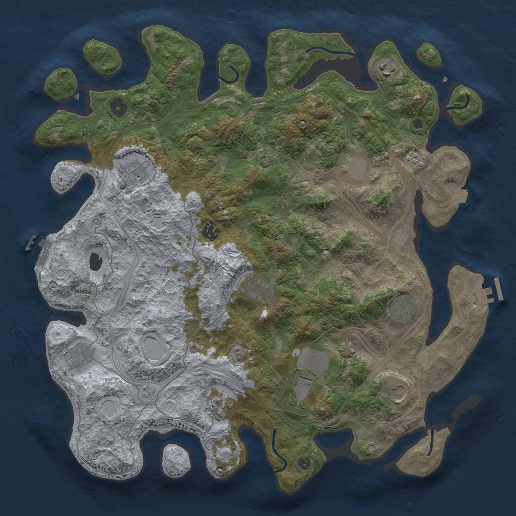Rust Map: Procedural Map, Size: 4407, Seed: 15135, 19 Monuments