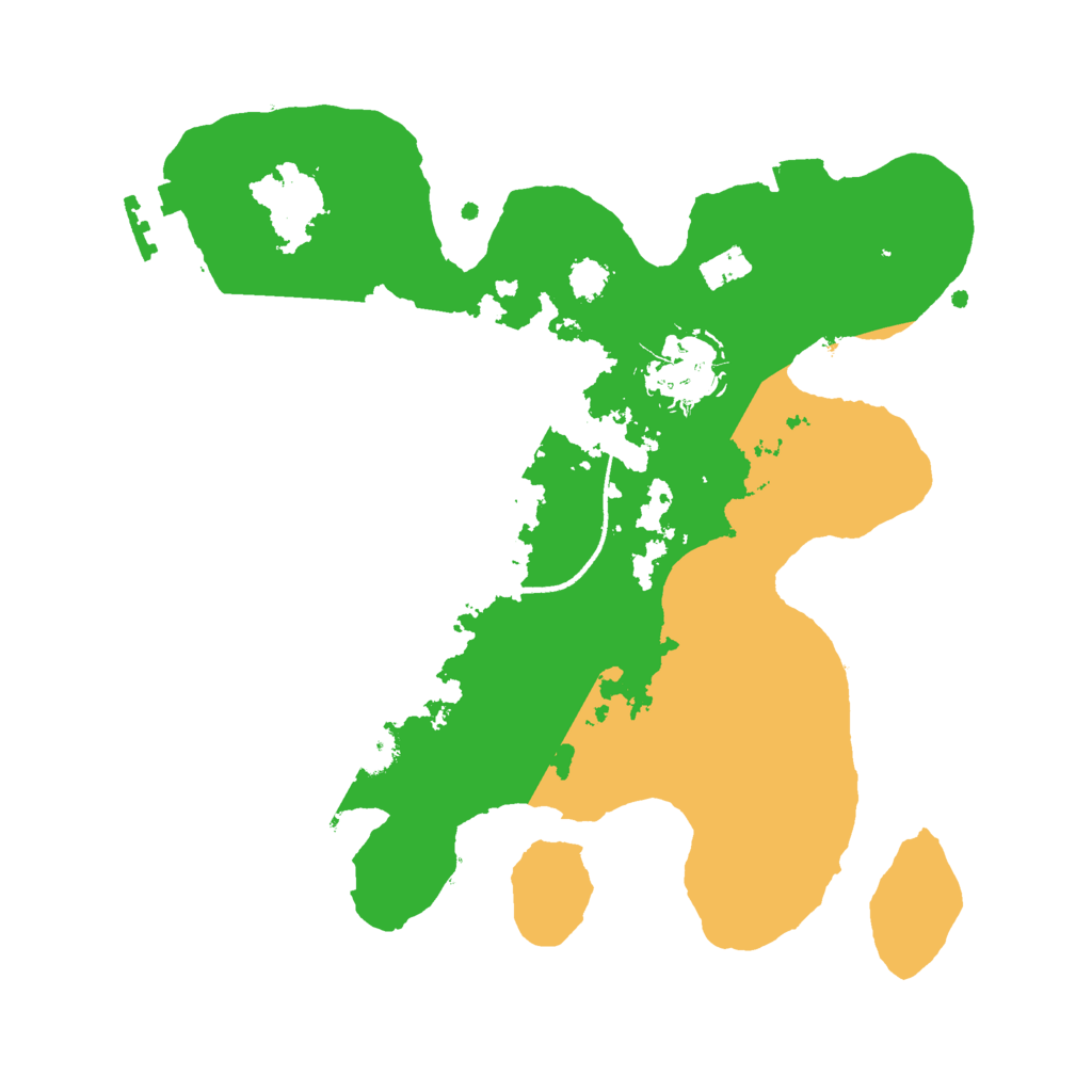 Biome Rust Map: Procedural Map, Size: 2500, Seed: 876543
