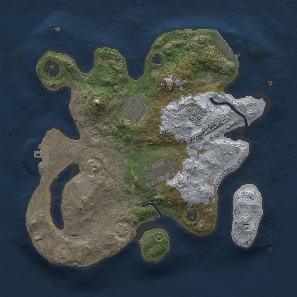 Rust Map: Procedural Map, Size: 2750, Seed: 92148621, 11 Monuments