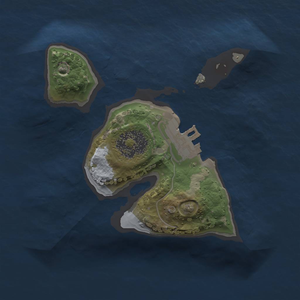 Rust Map: Procedural Map, Size: 1500, Seed: 19640918, 4 Monuments