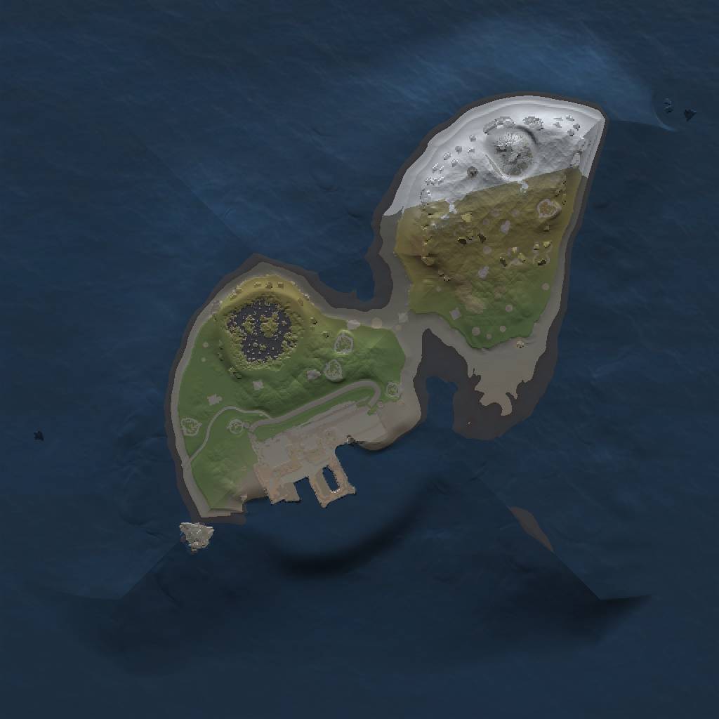 Rust Map: Procedural Map, Size: 1175, Seed: 1, 4 Monuments