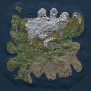 Thumbnail Rust Map: Procedural Map, Size: 3500, Seed: 1155662638, 14 Monuments