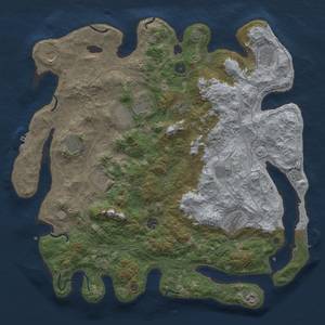 Thumbnail Rust Map: Procedural Map, Size: 4500, Seed: 1052523231, 19 Monuments