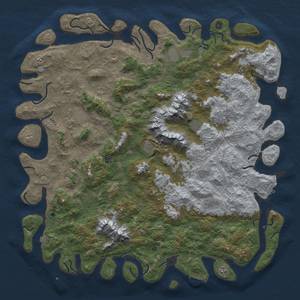Rust Map: Procedural Map, Size: 6000, Seed: 1085201532, 19 Monuments