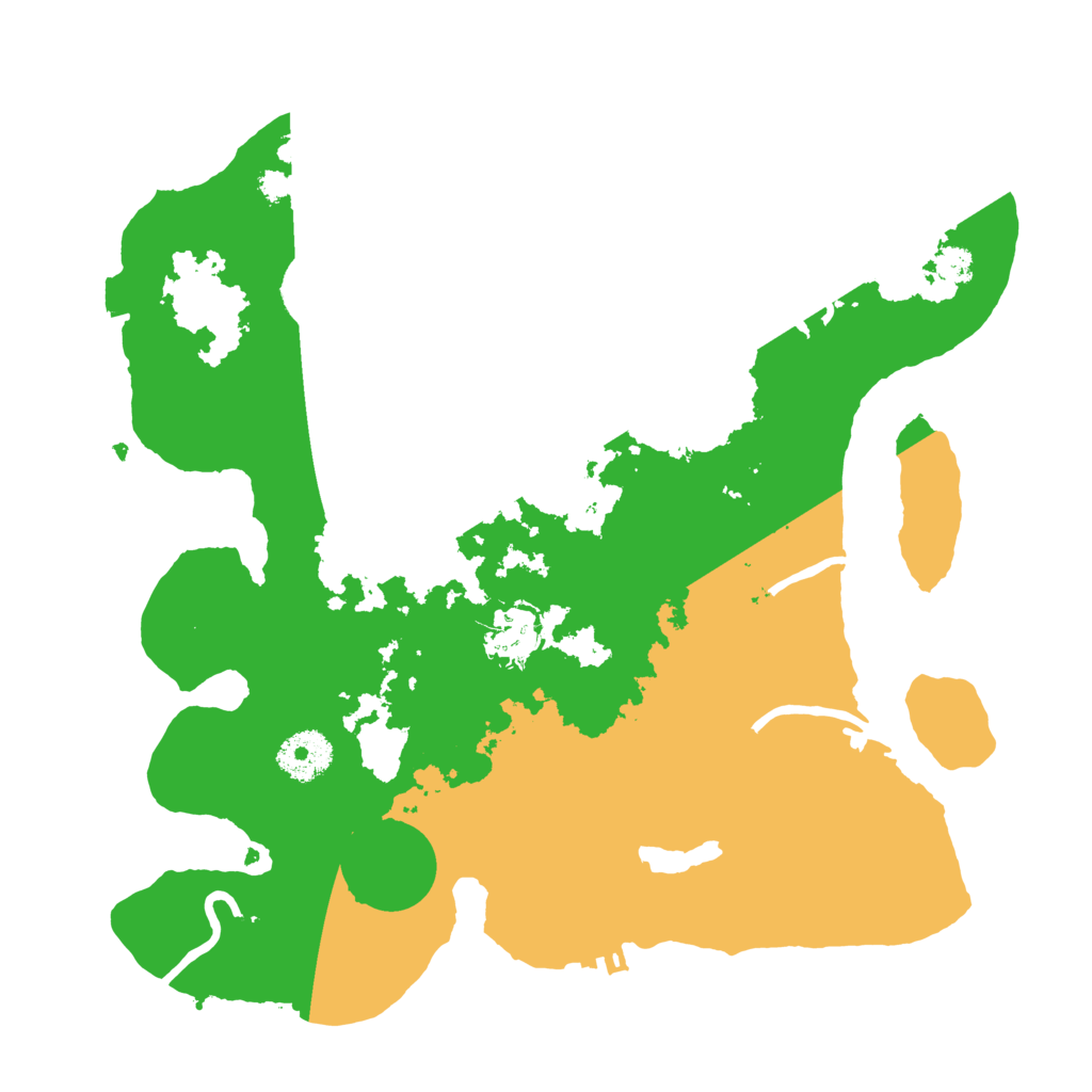 Biome Rust Map: Procedural Map, Size: 3200, Seed: 153503793