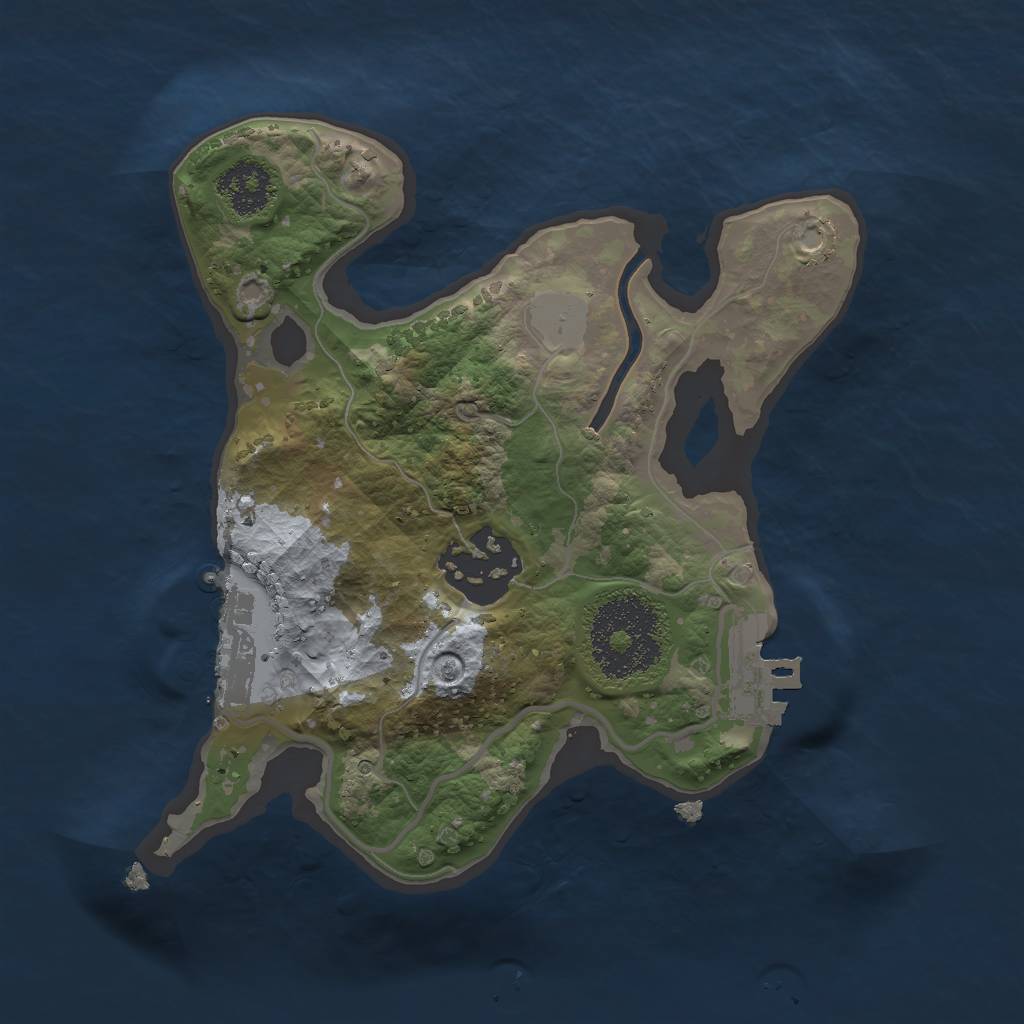 Rust Map: Procedural Map, Size: 2000, Seed: 1672678699, 6 Monuments