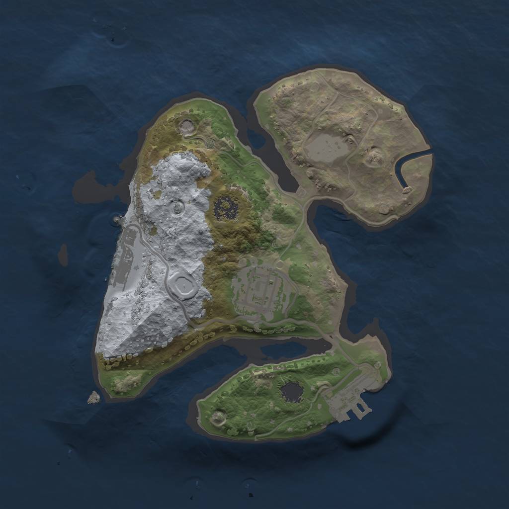 Rust Map: Procedural Map, Size: 2000, Seed: 20230406, 6 Monuments